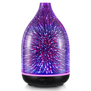 InnoGear essential oil diffuser with handmade glass detail, creating elegant mood lighting.
