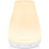 InnoGear essential oil diffuser with 7-color LED ambient light in Basic White for calming ambience