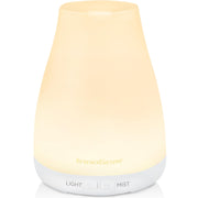 InnoGear essential oil diffuser with 7-color LED ambient light in Basic White for calming ambience