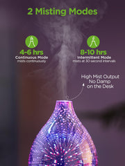 InnoGear essential oil diffuser with LED mood lights for customizable color glow.