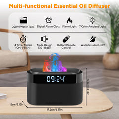 Innonew Flame Diffuser shows a warm flame effect with LED glow for cozy lighting.