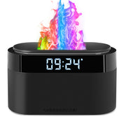 Innonew Flame Diffuser on a table releasing soft mist for ambient aroma and humidity.