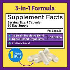 InnovixLabs Multi-Strain Probiotics Lactobacillus acidophilus focus aids digestion and gut health