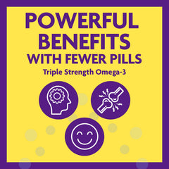 InnovixLabs Omega-3 softgels close-up show burpless, easy-to-swallow capsules.