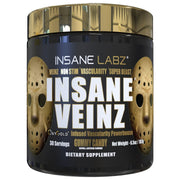 Insane Labz Insane Veinz Gold bottle front view promotes vascularity with non-stimulant formula.