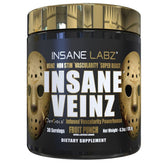Insane Labz Insane Veinz Gold bottle showcases non-stimulant nitric oxide support.