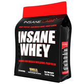 Insane Labz Insane Whey bottle in vanilla flavor for post-workout recovery.