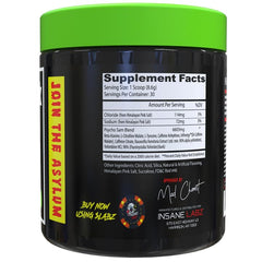 Insane Labz Psycho Sam watermelon mix in glass for a focused training session.