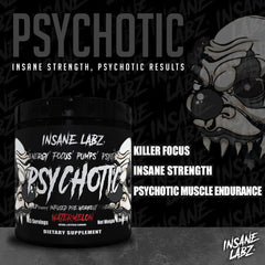 Front packaging of Psychotic Black Edition with sleek design