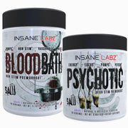 Insane Labz Psychotic Saw bottle branded for high-energy pre-workout use.