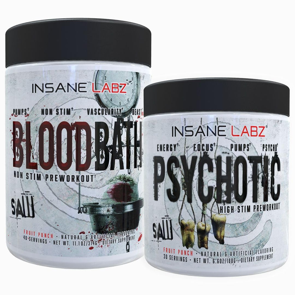 Insane Labz Psychotic Saw bottle ready for an energy-boosted workout