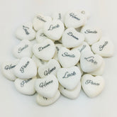 inspirational heart stones in a gift box offering uplifting messages