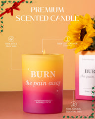 Inspired Picks 8.8oz soy candle shown, highlighting hand-poured craftsmanship and fragrance longevity.