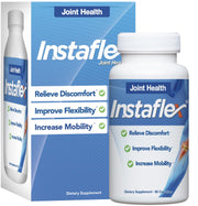 Instaflex bottle front view showing the joint support formula for daily use