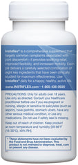 Instaflex bottle open pour demonstrates easy daily dosing for consistency.