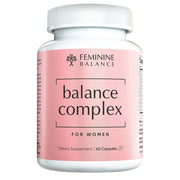 Instant Brands Balance Complex bottle cap close-up highlighting 60 capsules for vaginal health support