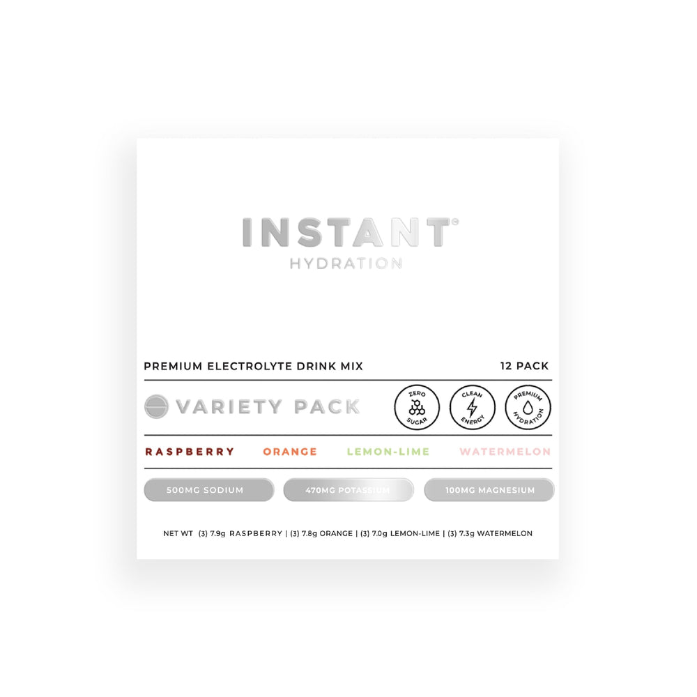 Instant Hydration orange pack offers a refreshing, zero-sugar hydration option for on-the-go use.