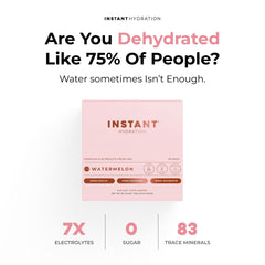 Instant Hydration watermelon electrolyte packet poured into water for a refreshing drink.