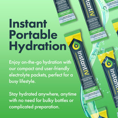 Instant IV natural fruit flavor provides a refreshing electrolyte drink
