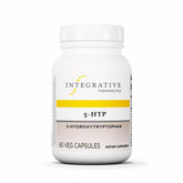 Integrative Therapeutics 5-HTP bottle label suggests nightly sleep support.