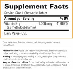 Integrative Therapeutics B-12 Active cherry chewables, vegan-friendly daily vitamin.