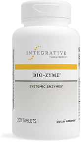 Integrative Therapeutics Bio-Zyme bottle pour indicating digestive support after meals