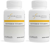 Integrative Therapeutics Buffered Vitamin C bottle front shows antioxidant support.