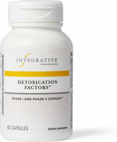 Integrative Therapeutics Detoxification Factors capsules on a clean surface, supporting liver detox pathways.