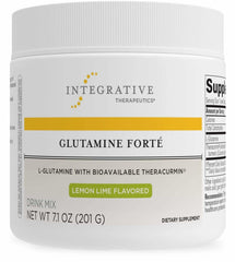 Integrative Therapeutics Glutamine Forté tub front view promotes gut-friendly daily support.