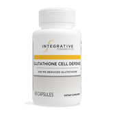Integrative Therapeutics Glutathione Cell Defense bottle promotes daily wellness with a convenient capsule form.