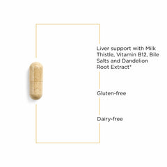 Milk thistle visualization on Lipotropic Complex bottle for liver health.
