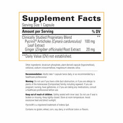 Integrative Therapeutics Motility Activator bottle back shows label details
