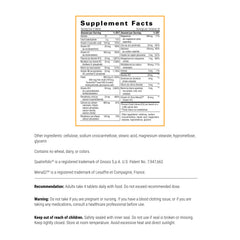 Integrative Therapeutics OsteoPrime Ultra bottle back showing ingredients and daily dosage for calcium absorption