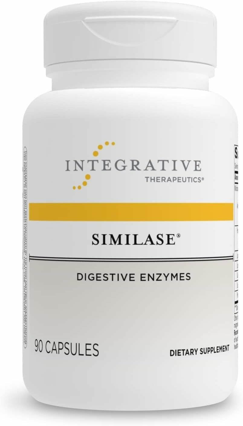 Integrative Therapeutics Similase bottle front showing dairy-free enzyme support for digestion.