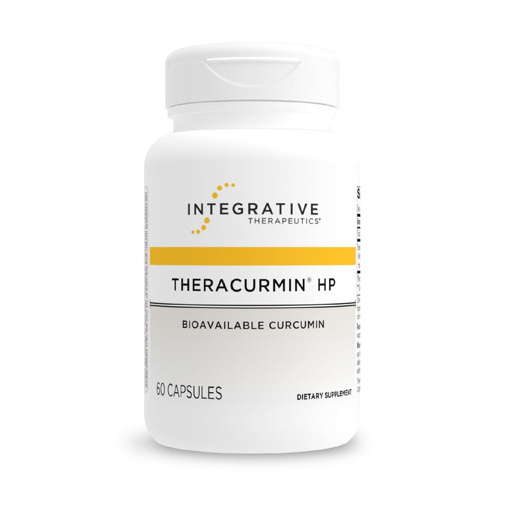 Integrative Therapeutics Theracurmin HP bottle for daily heart and joint support.