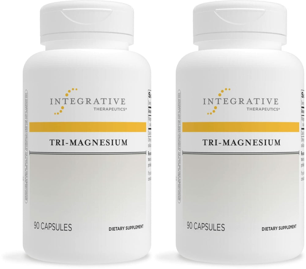 Integrative Therapeutics Tri-Magnesium bottle front view for daily energy support.
