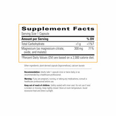 Tri-Magnesium capsules close-up showing convenient daily supplementation.