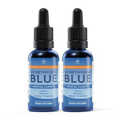 Integrity Vitamins Methylene Blue Drops bottle pour for precise dosing in labs
