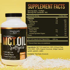 Intentionally Bare MCT Capsules on-the-go format supports steady focus throughout the day.