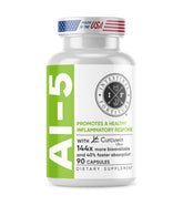 Intestinal Fortitude AI-5 bottle front, non-GMO digestive capsules for gut health.