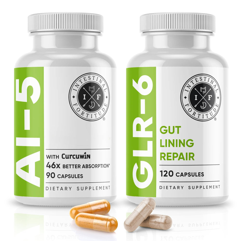 Intestinal Fortitude AI-5: empaque compacto para uso diario.