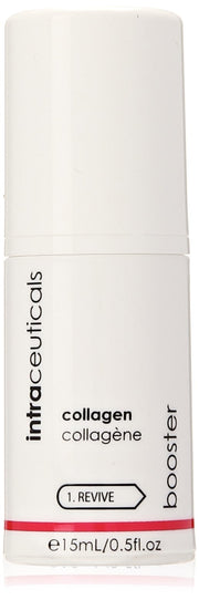 Intraceuticals Booster Collagen bottle close-up highlights potency and skin renewal potential.