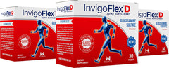 INVIGOFLEX Glucosamine Sulfate powder bottle promotes daily joint care