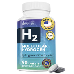 Invigorated Water hydrogen tablets packaging front, convenient daily hydration option.
