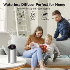 INXDOLHOM diffuser in a cozy living room delivering room-filling fragrance