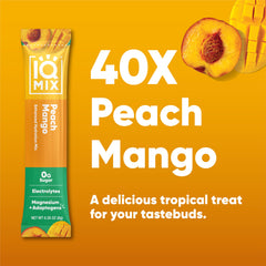 IQBAR IQMIX Peach Mango flavor for refreshing electrolyte hydration