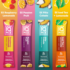 IQMIX Blueberry Pomegranate hydration packet for refreshed energy during workouts.