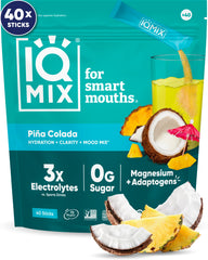 IQMIX hydration powder tub front with Piña Colada flavor for on-the-go hydration