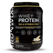 IRONWRX hydrolyzed whey vanilla powder for fast absorption and muscle support.