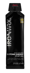IRONWRX Isotonic Energy Gels cherry ingredients shown, gluten-free and easy to digest